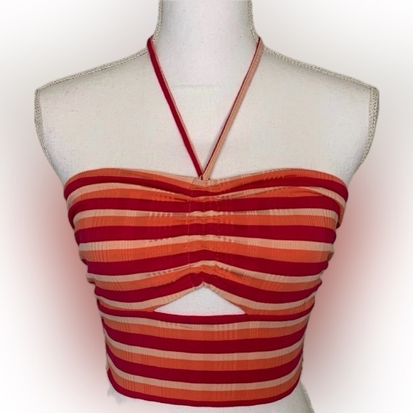 NWT L*Space Paloma Stripe Cropped TankTop Women Small Beach Summer Chic Colorful - Picture 1 of 9